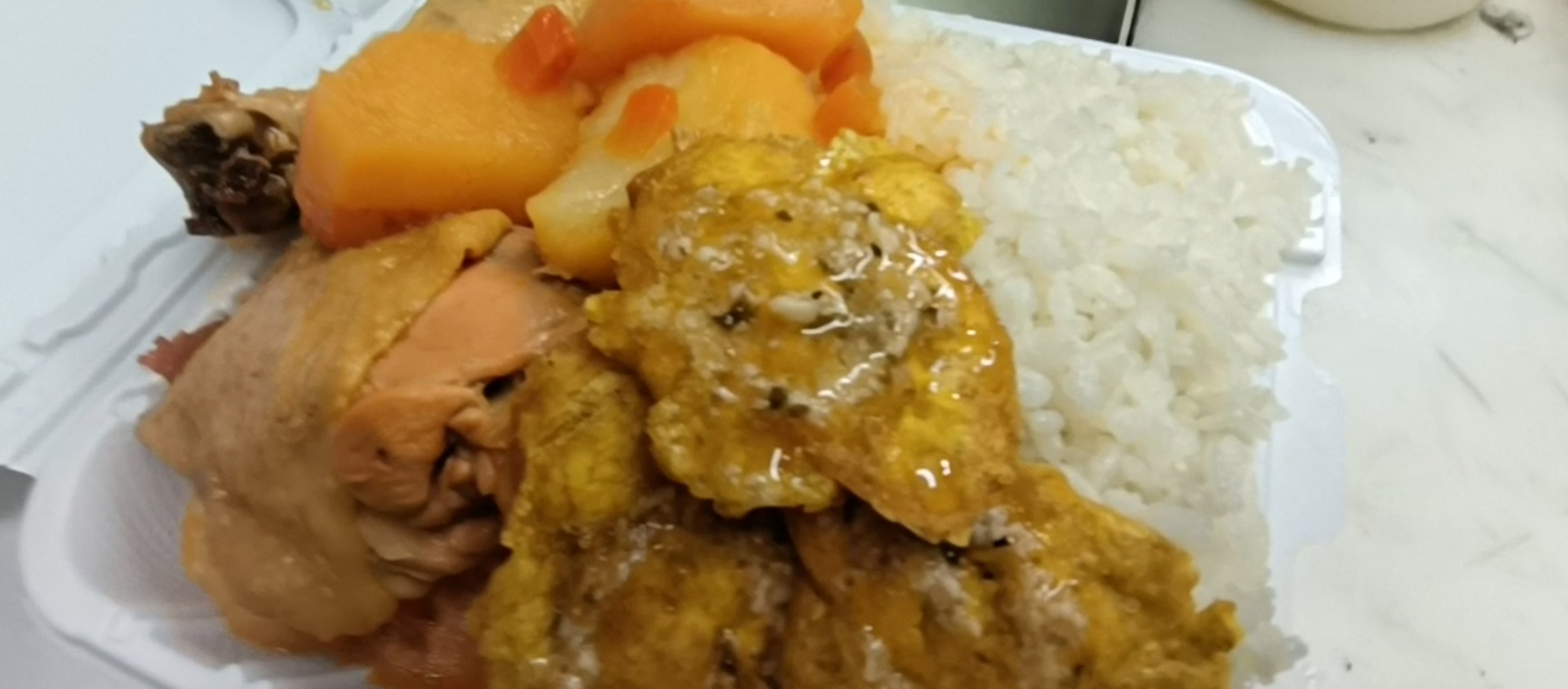 Yellow Rice Stewed Chicken.
