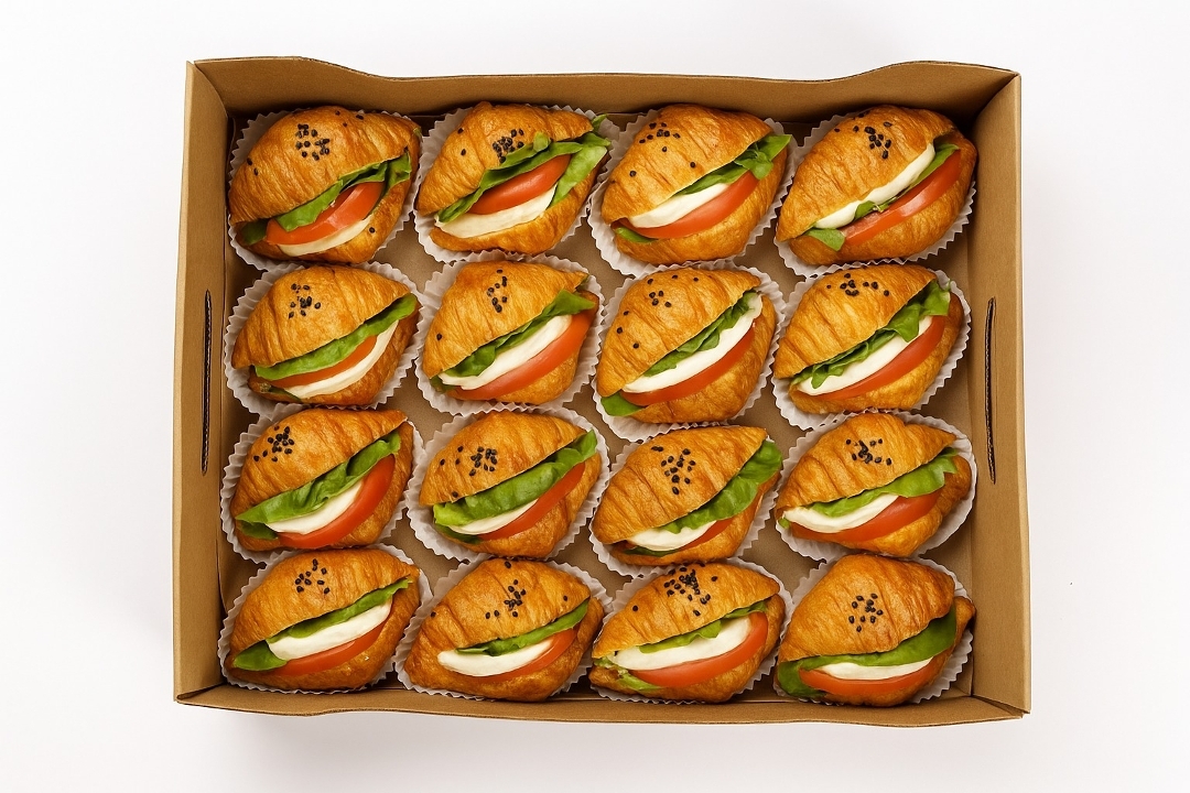 Prosciutto Baby Croissant Sandwich Platter.