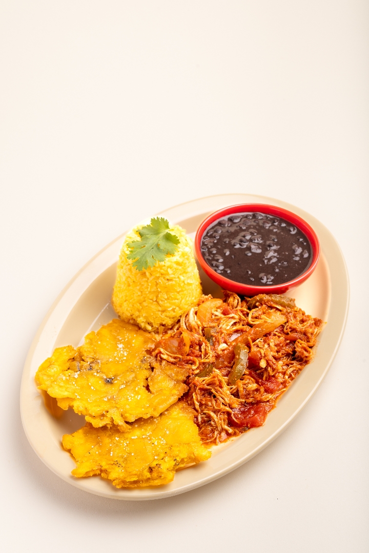 ROPA VIEJA CHICKEN PLATE.