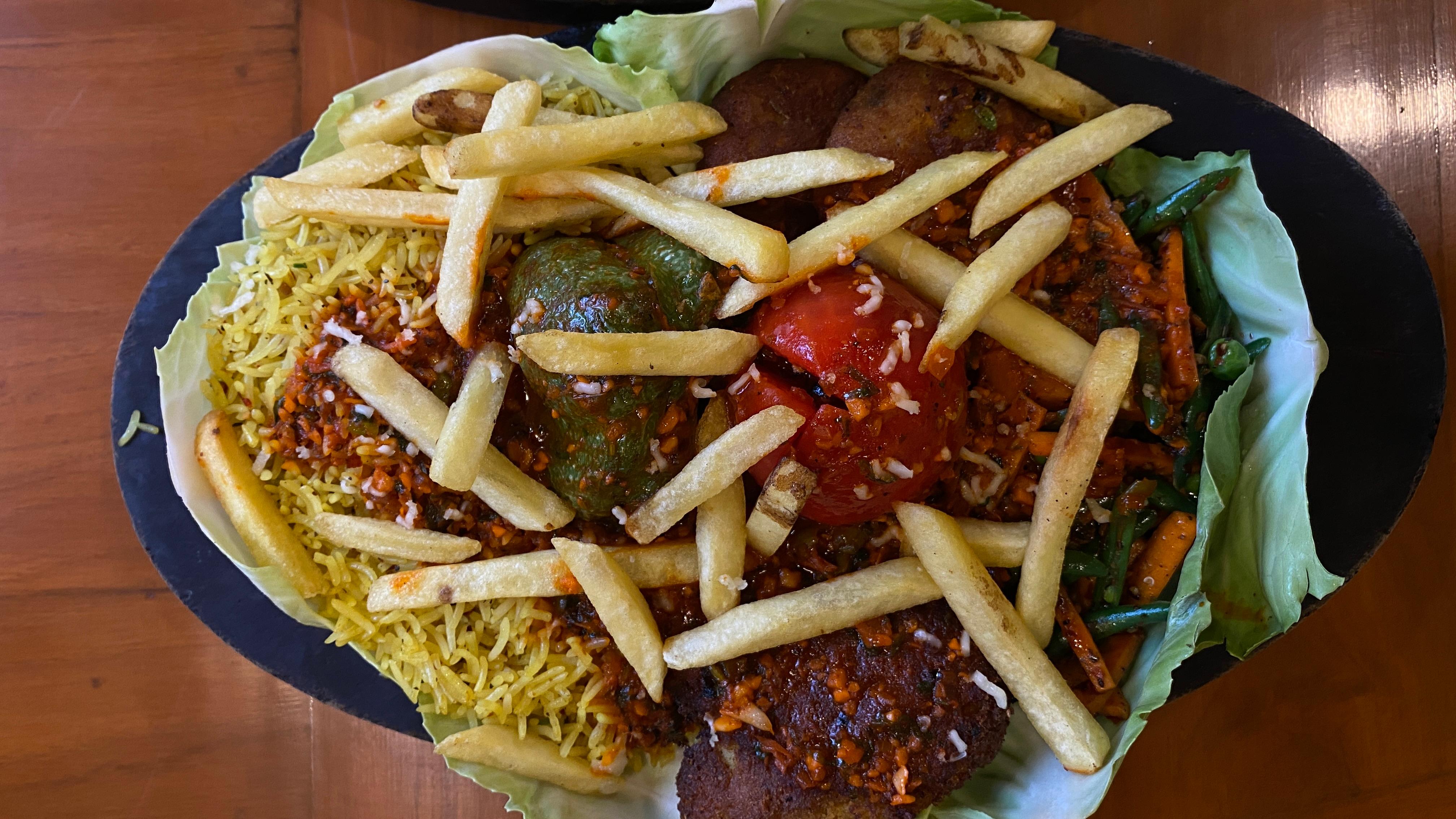 Assorted Vegetable Barbeque Sizzler.