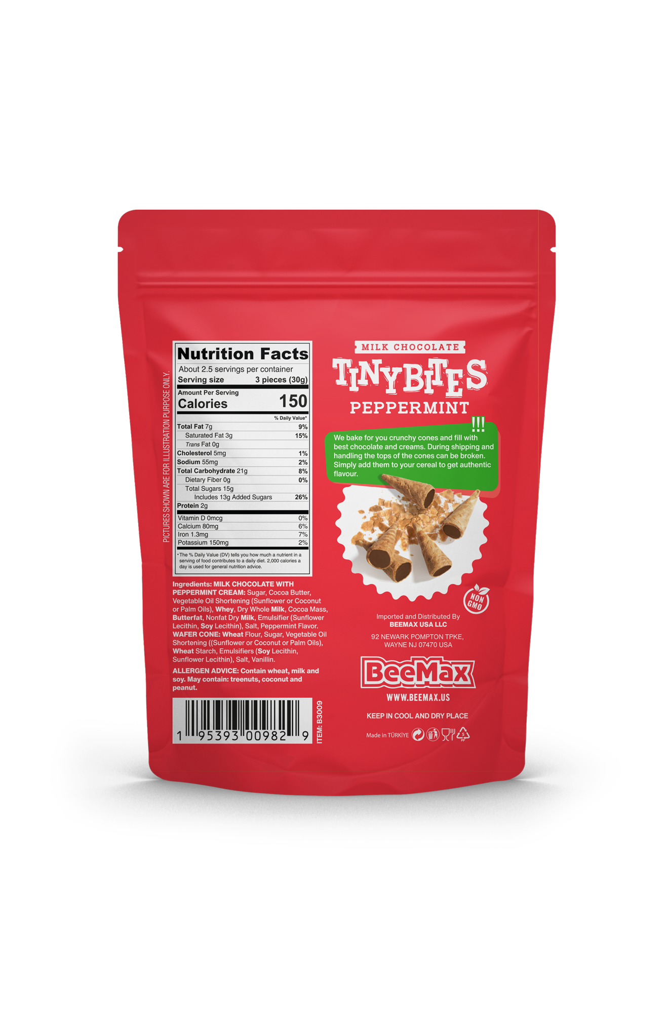 Tiny Bites Peppermint Cone 2.82 oz.