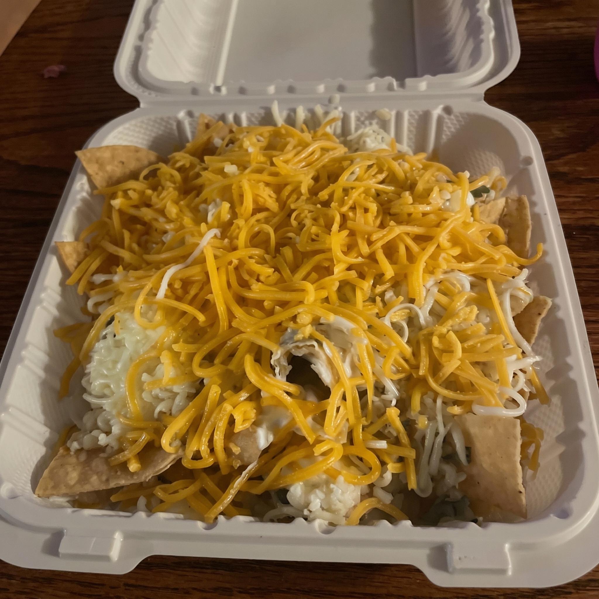 Small Meat Nachos.