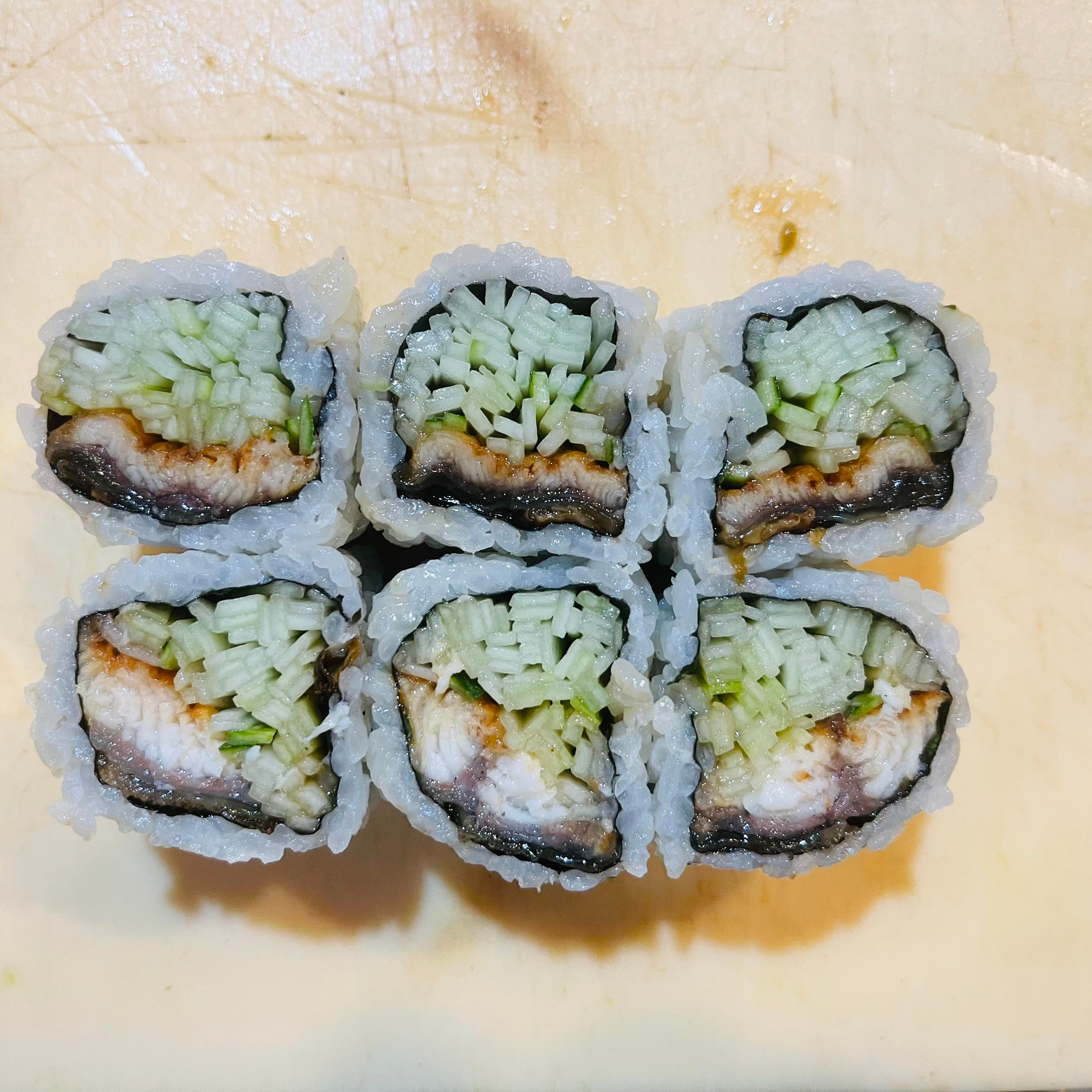 Eel Cucumber Roll.