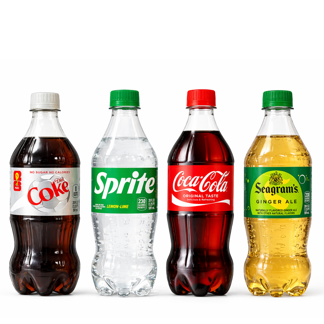 Bottles of Soda.