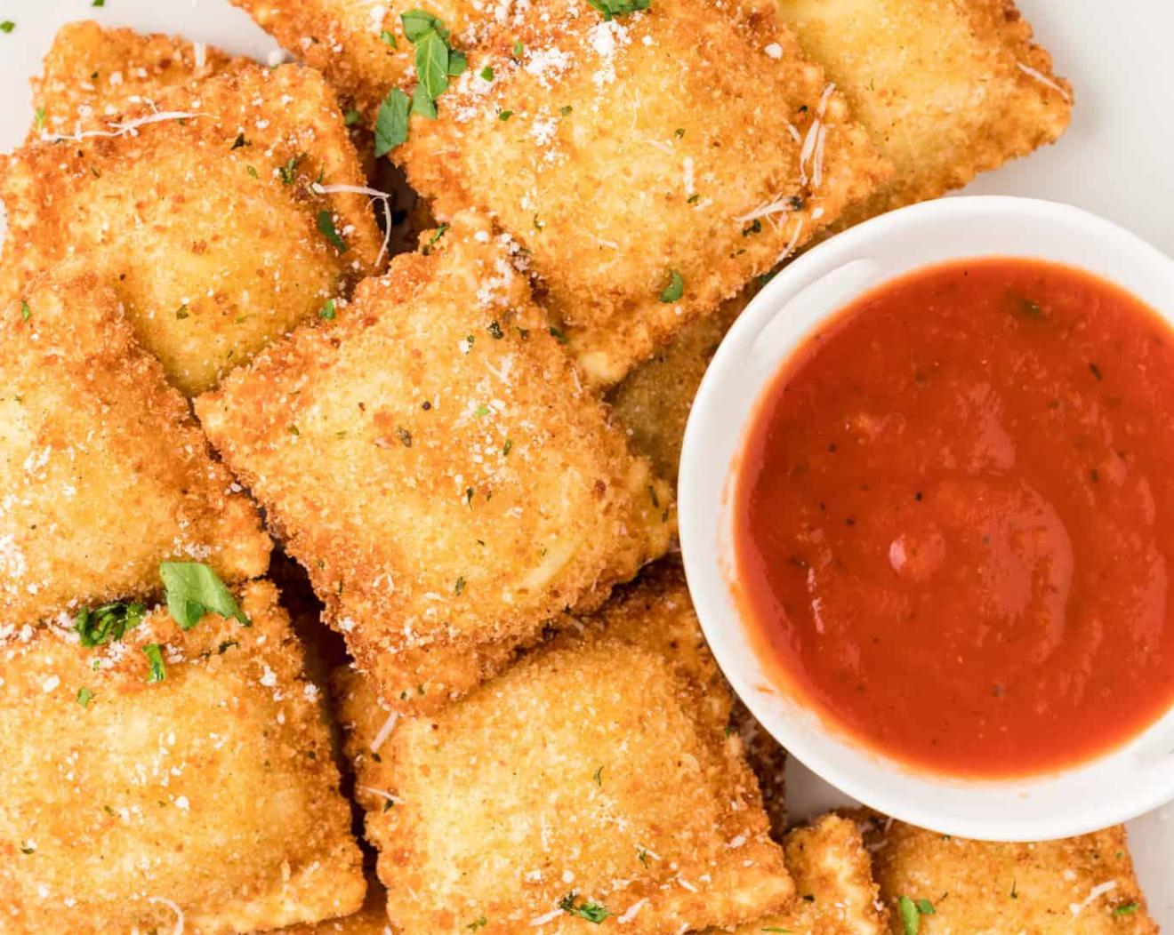 Homemade Fried Ravioli.