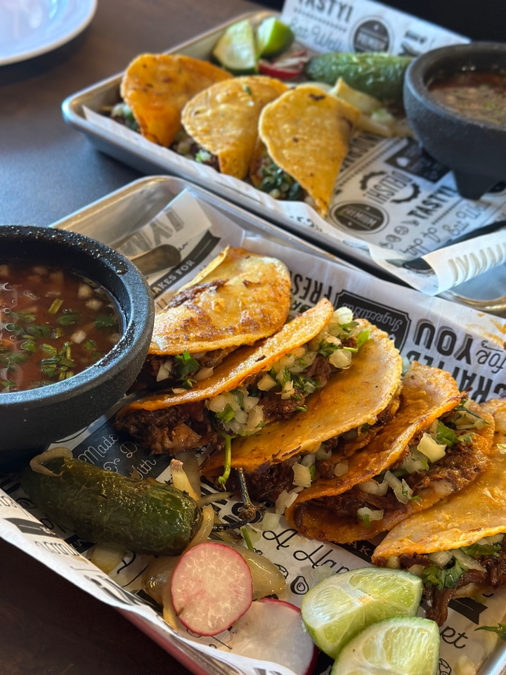 5 Birria Tacos.