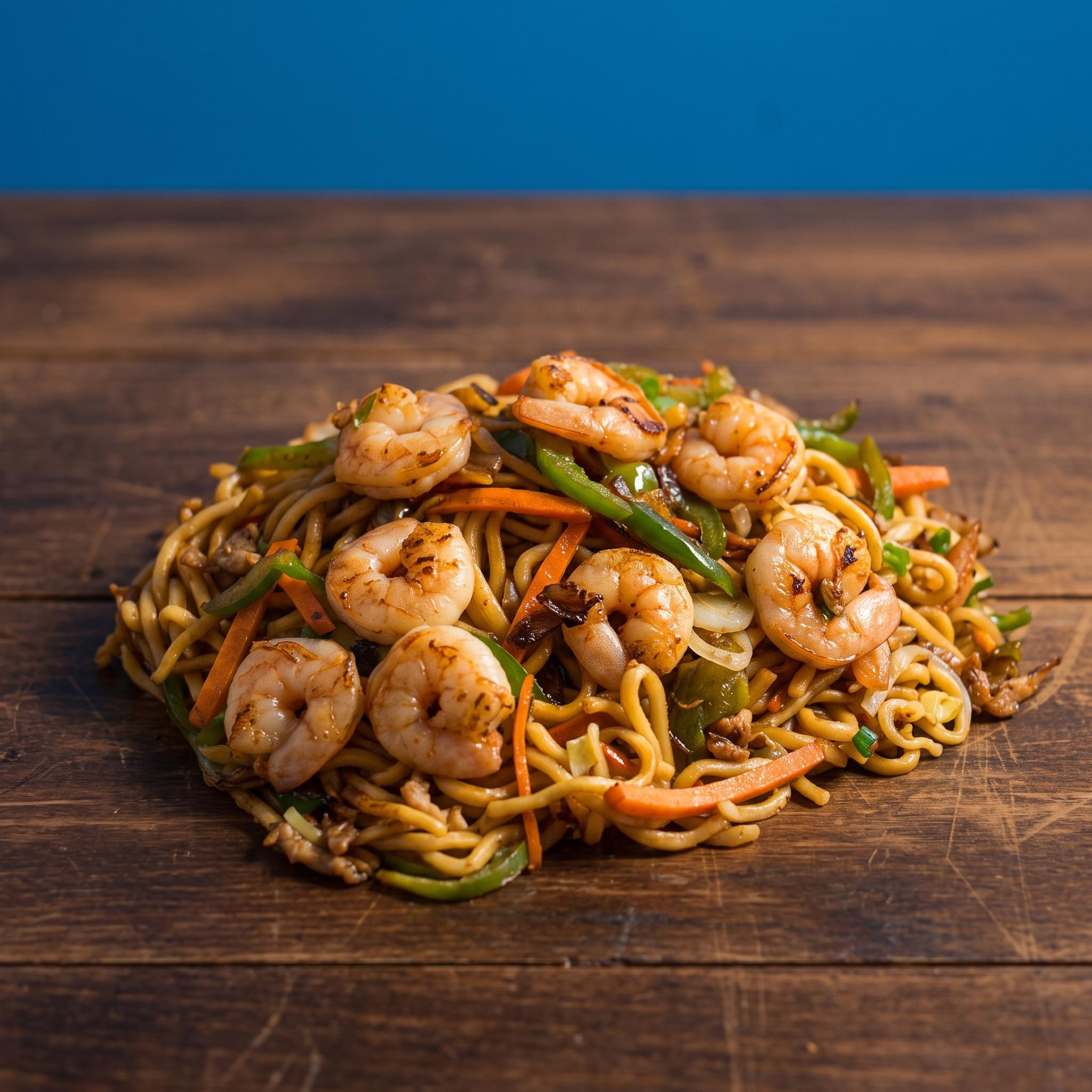 Large Shrimp Lo-mein.