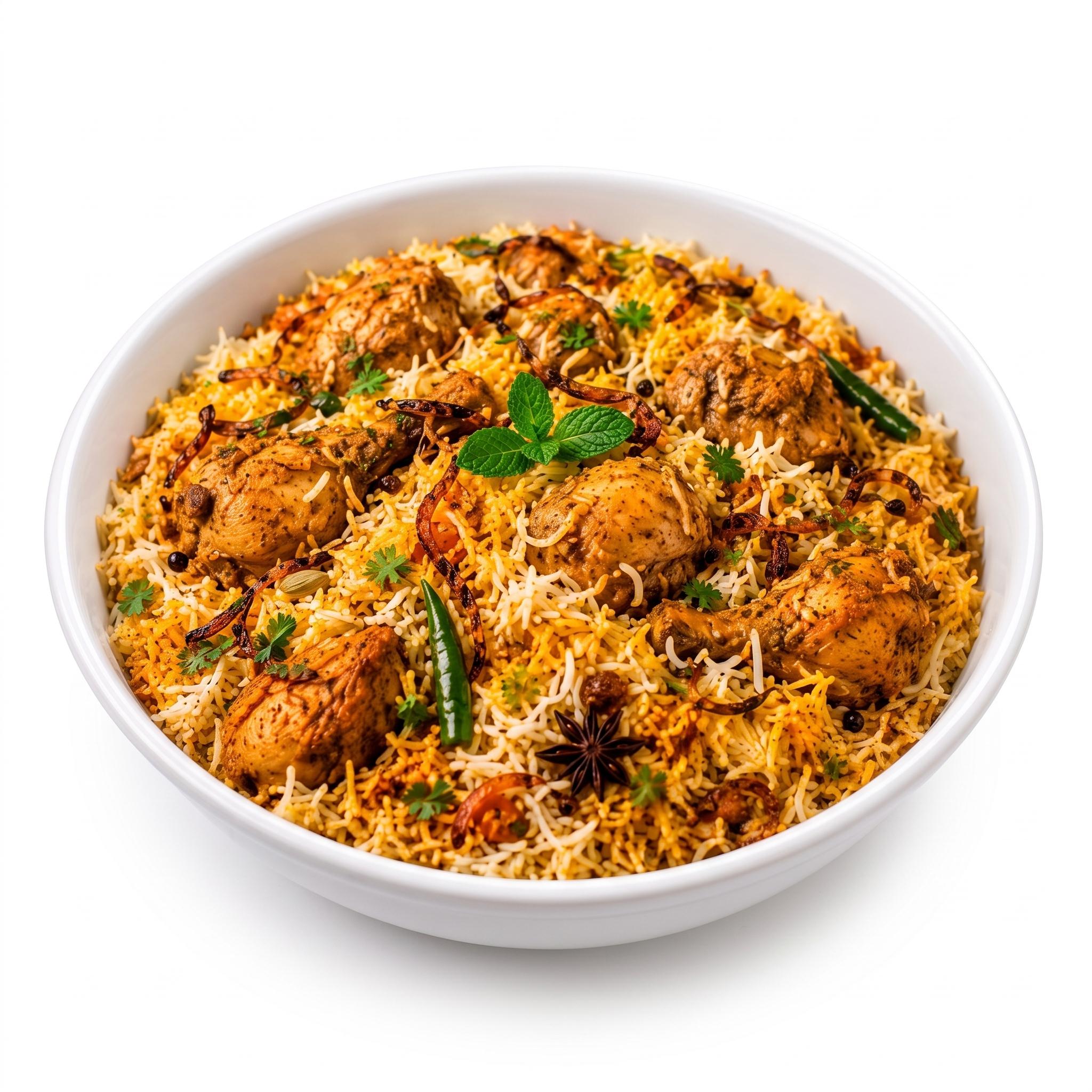 Tandoori Chicken Biryani.