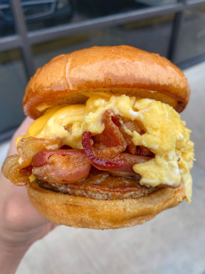 Soft Scramble Breakfast Sandwich.