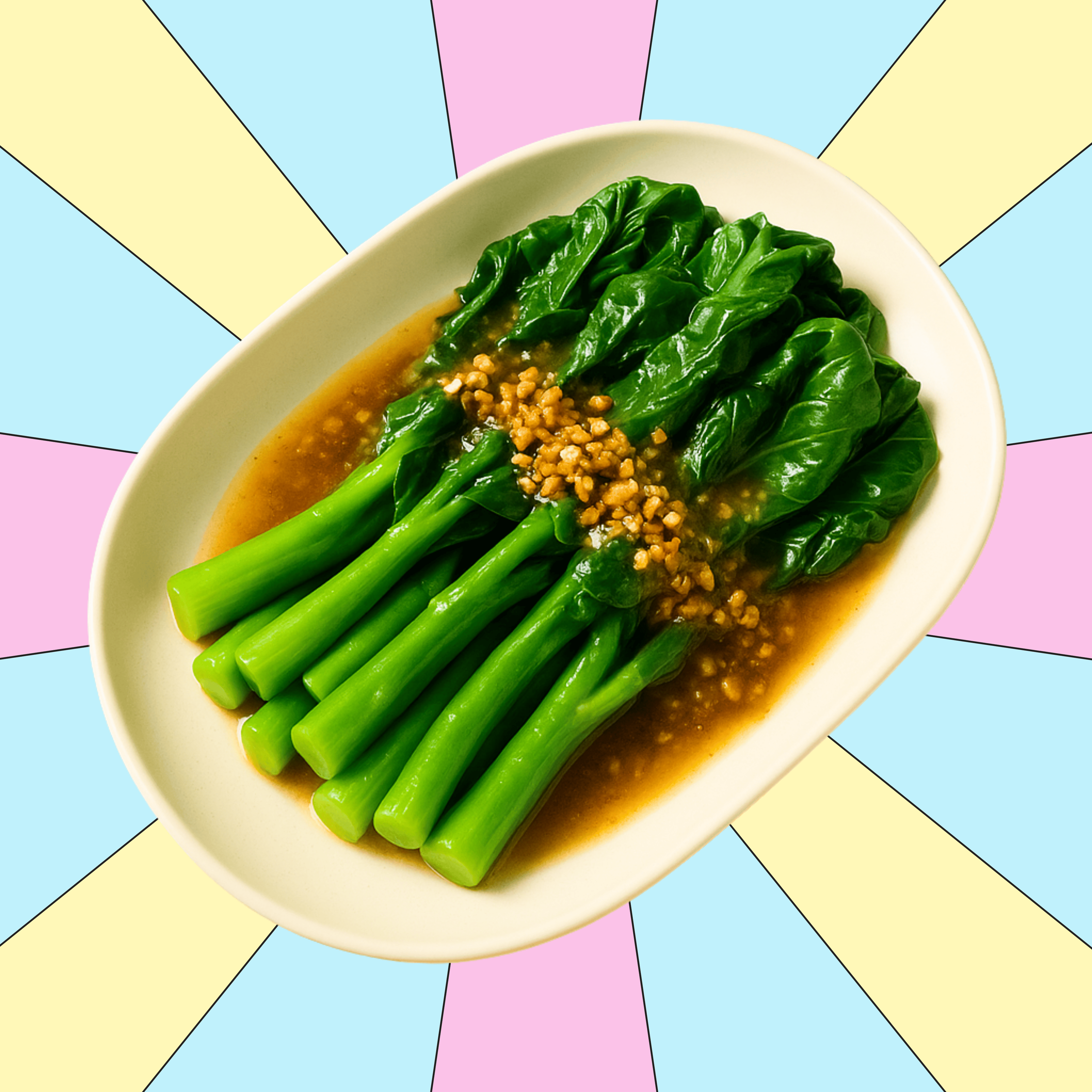 Steamed Chinese Broccoli.
