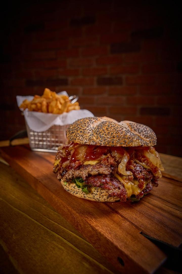BBQ Boutique House Smash Burger Combo.