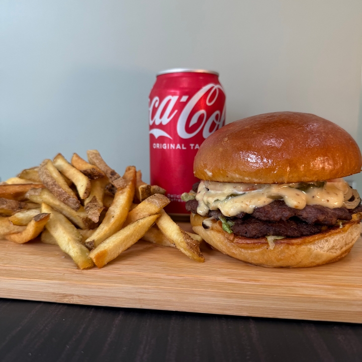 Smash Burger & Fries Lunch Special.