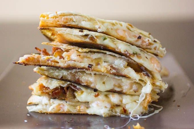 Shrimp & Bacon Quesadilla.