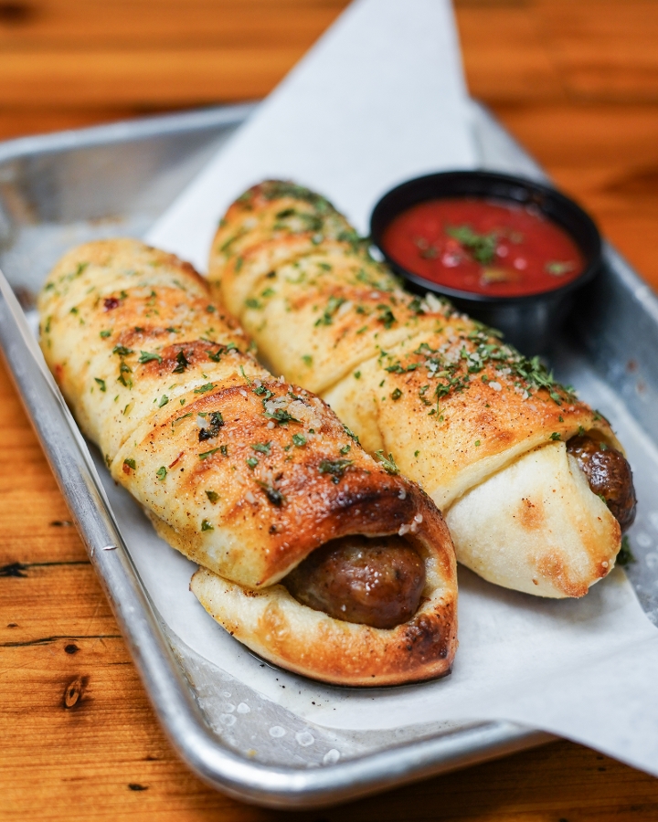 2 Sausage Rolls.
