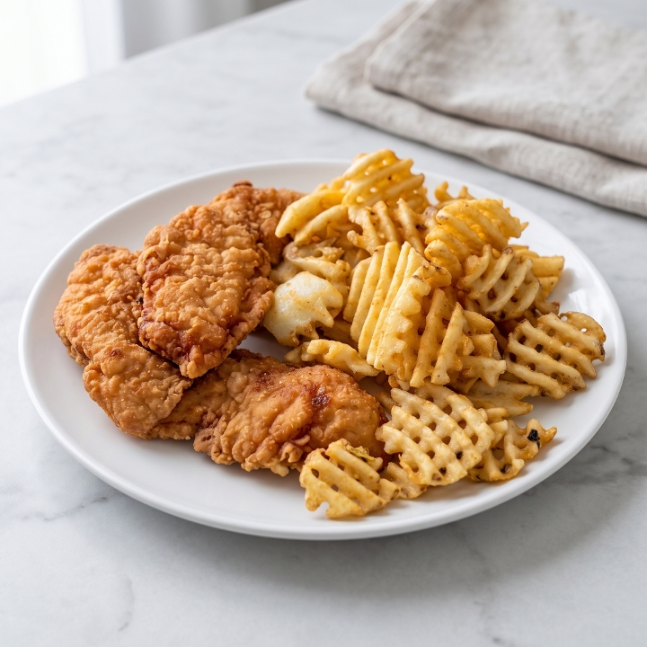 Chicken Fingers with Fries.
