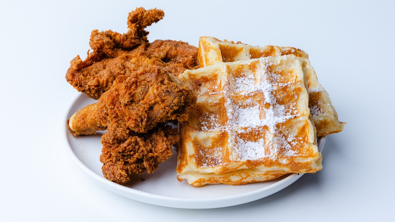 2 Piece Fried Chicken & Waffles.
