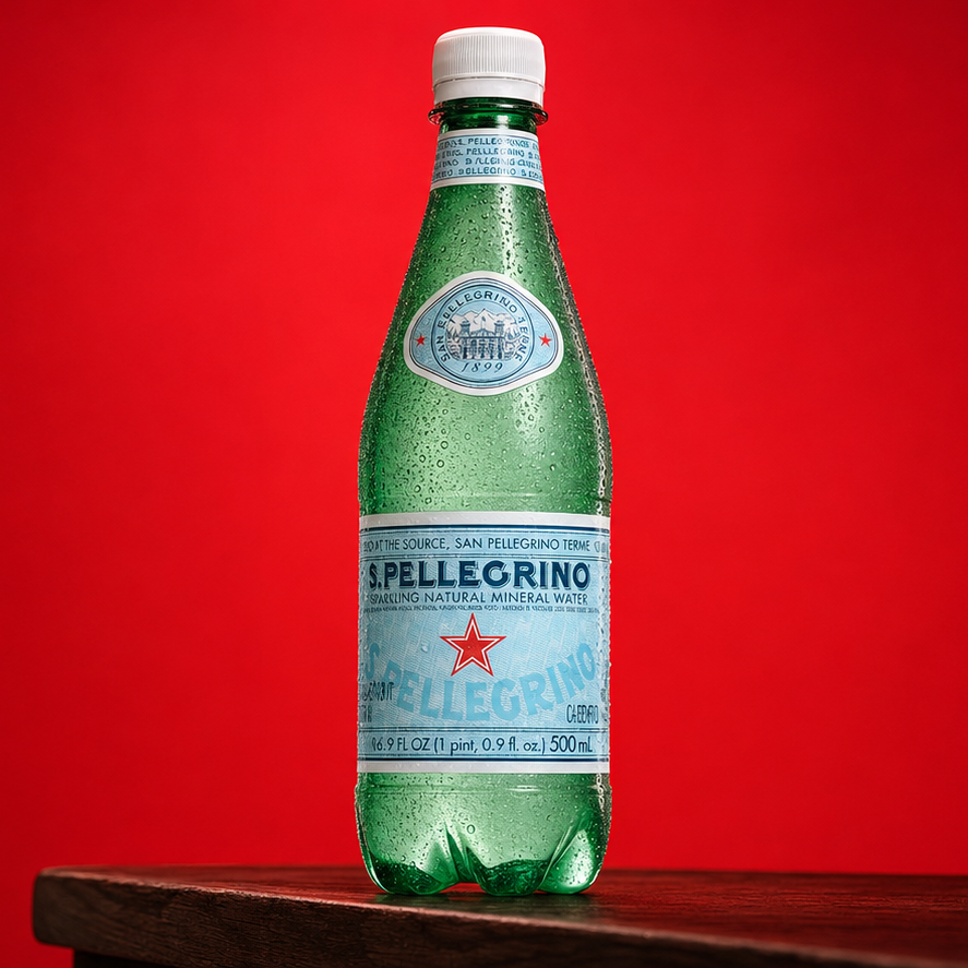 San Pellegrino Sparkling Water.