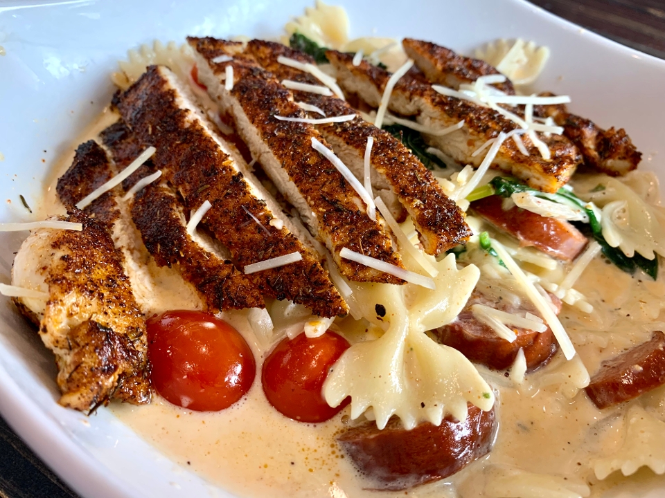 Cajun Bronzed Chicken Pasta.