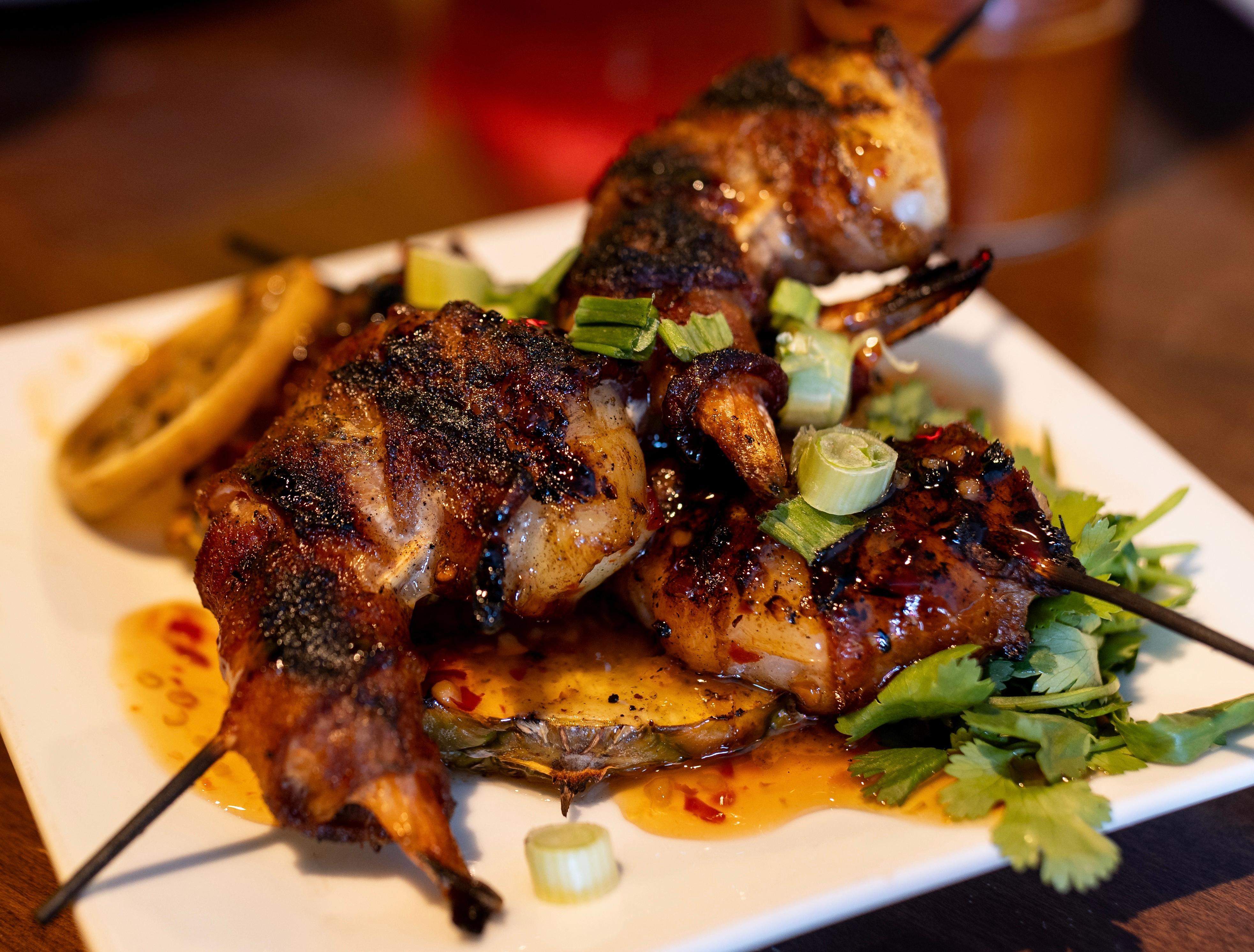 Bacon Wrapped Shrimp Skewers (GF).