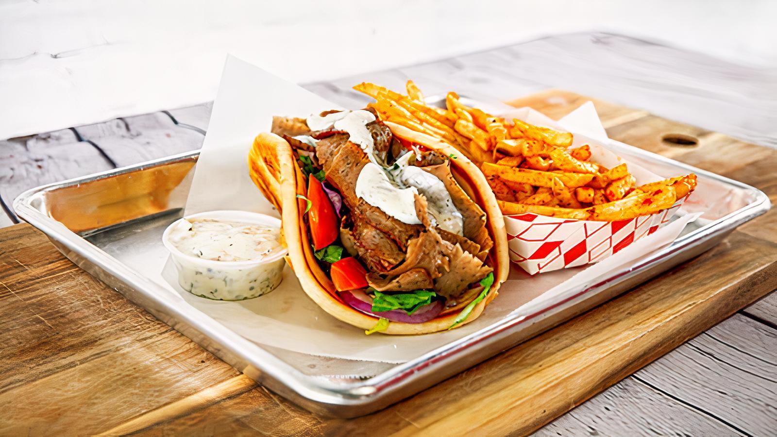 EVERYDAY VALUE MEAL PITA SANDWICH + DRINK + SIDE OPTION.