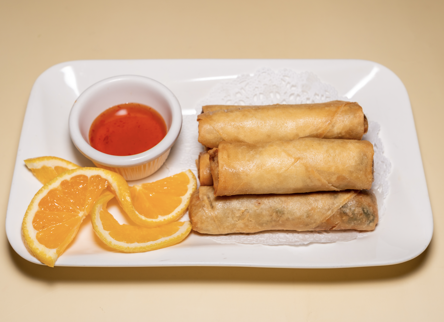 Vegetarian Egg Rolls.