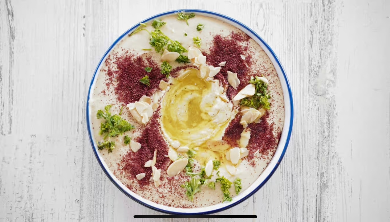 Hummus and Bread.