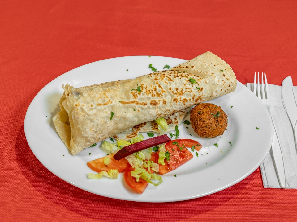 32 .Falafel Wrap.