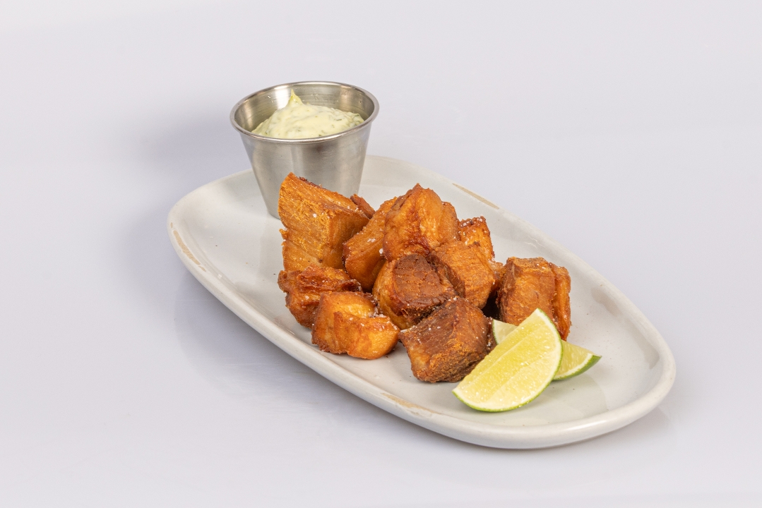 Chicharron. Bite.