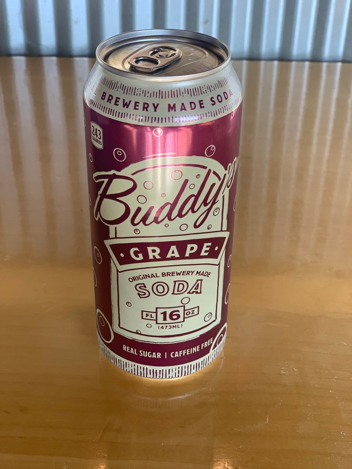 Buddy's Grape Soda.