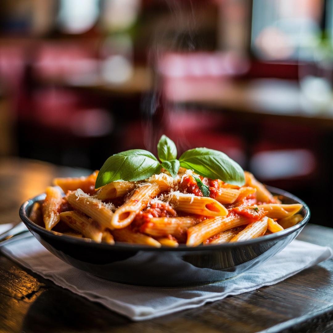 Penne with Marinara.