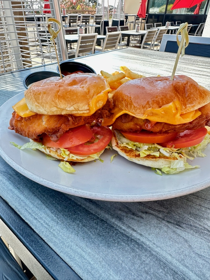 2 Chicken Deluxe Sliders.