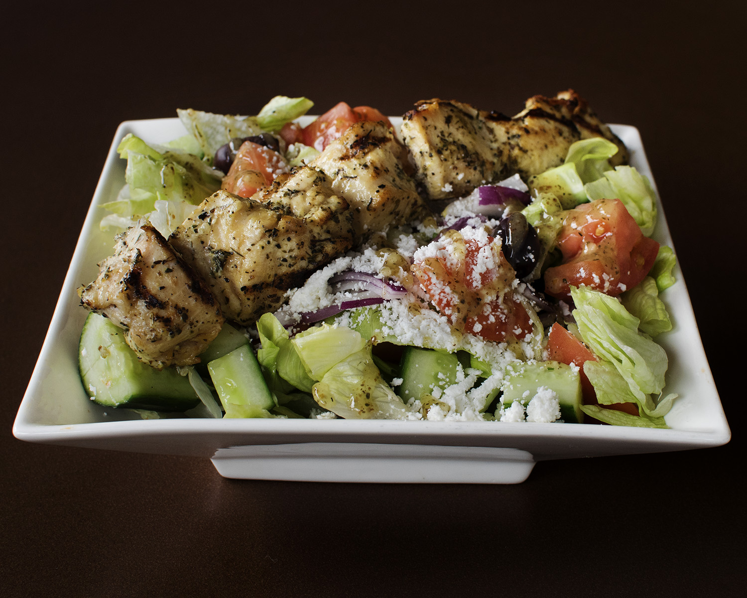 Krystos Chicken souvlaki Salad #FarmFresh