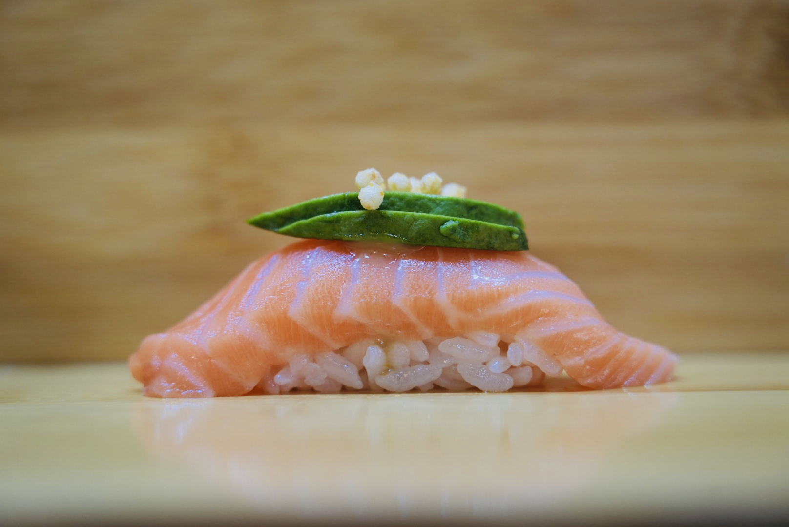 King salmon Miso Sushi.