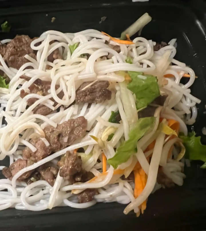 Grilled Beef Noodle Bowl.
