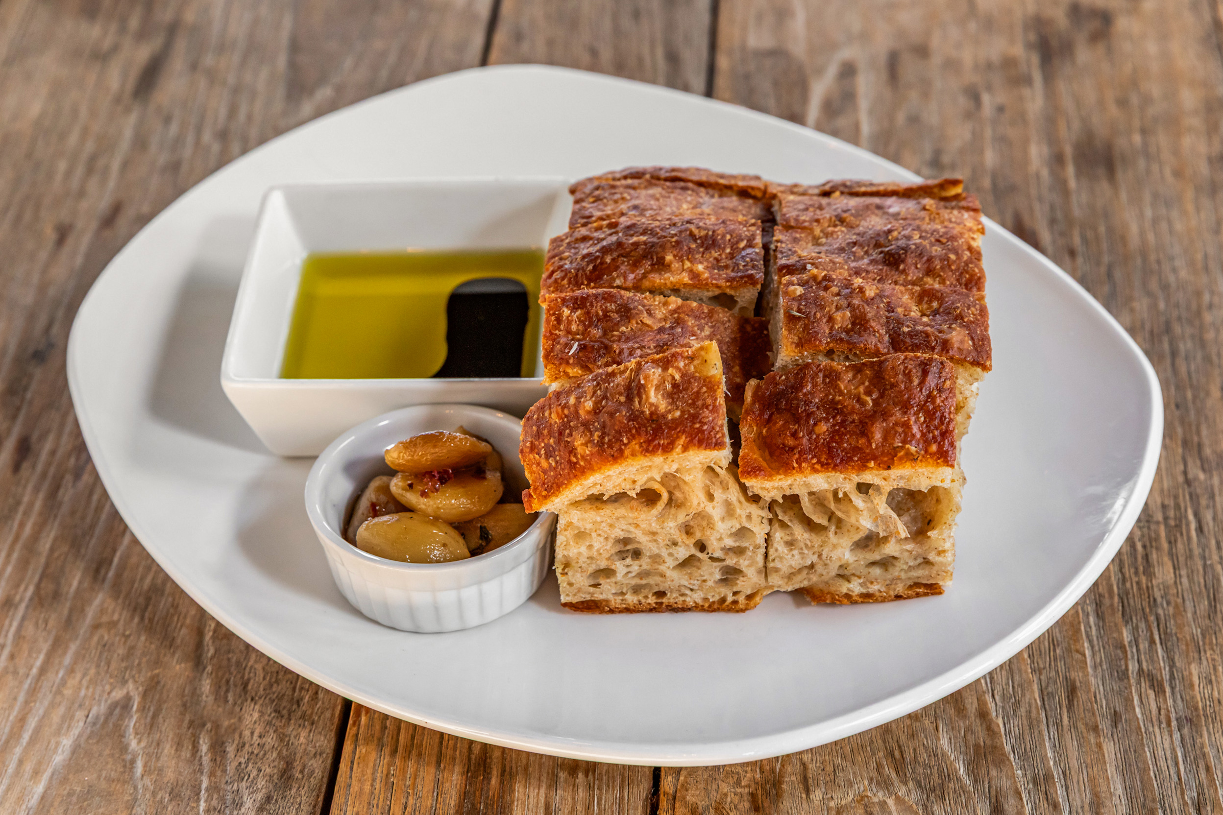 Warm Sourdough Focaccia.