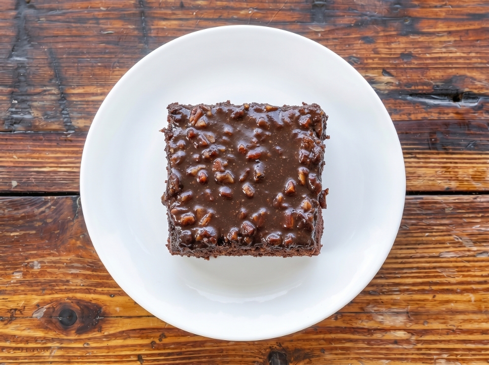 Triple Chocolate Pecan Cake.