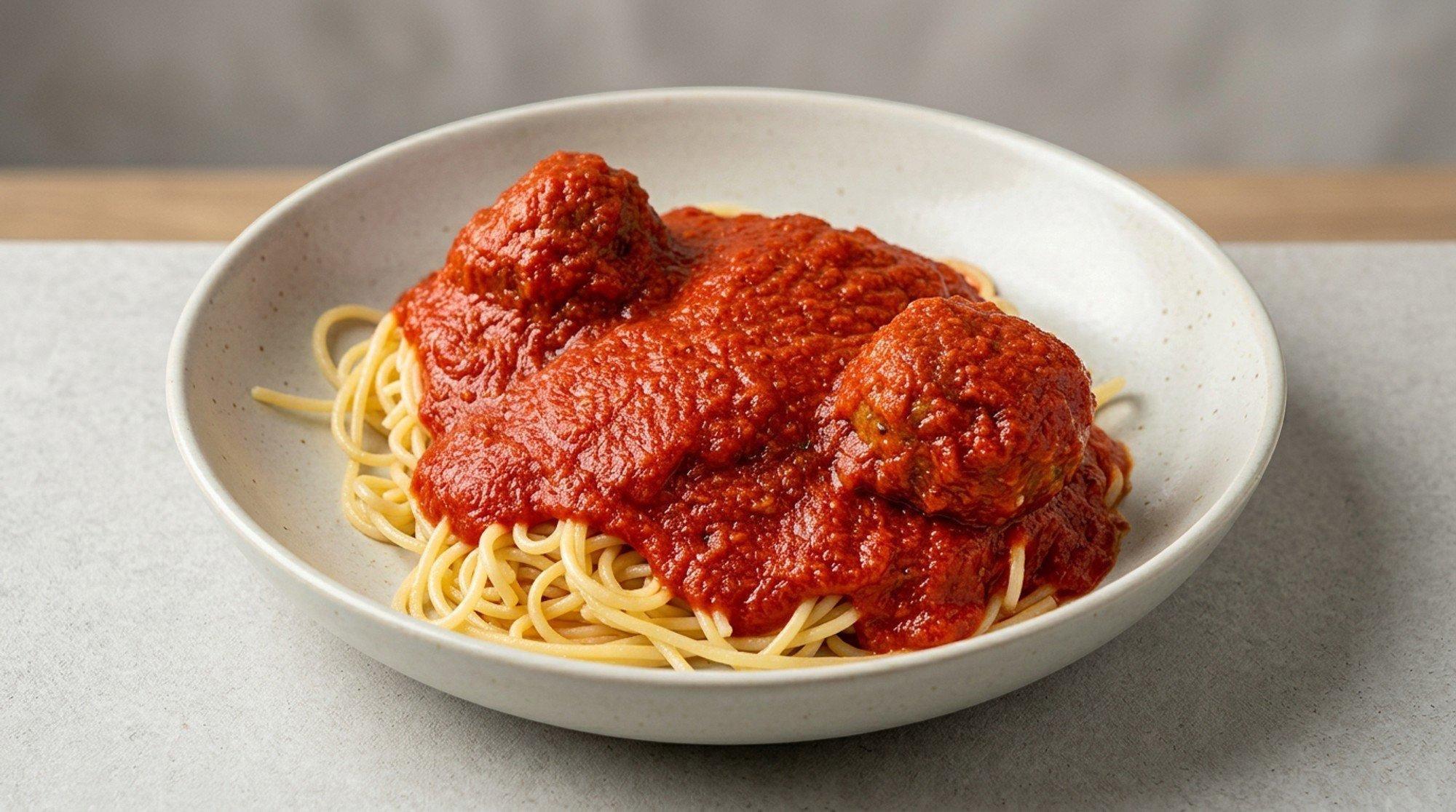 Spaghetti with Meatballs Kids.