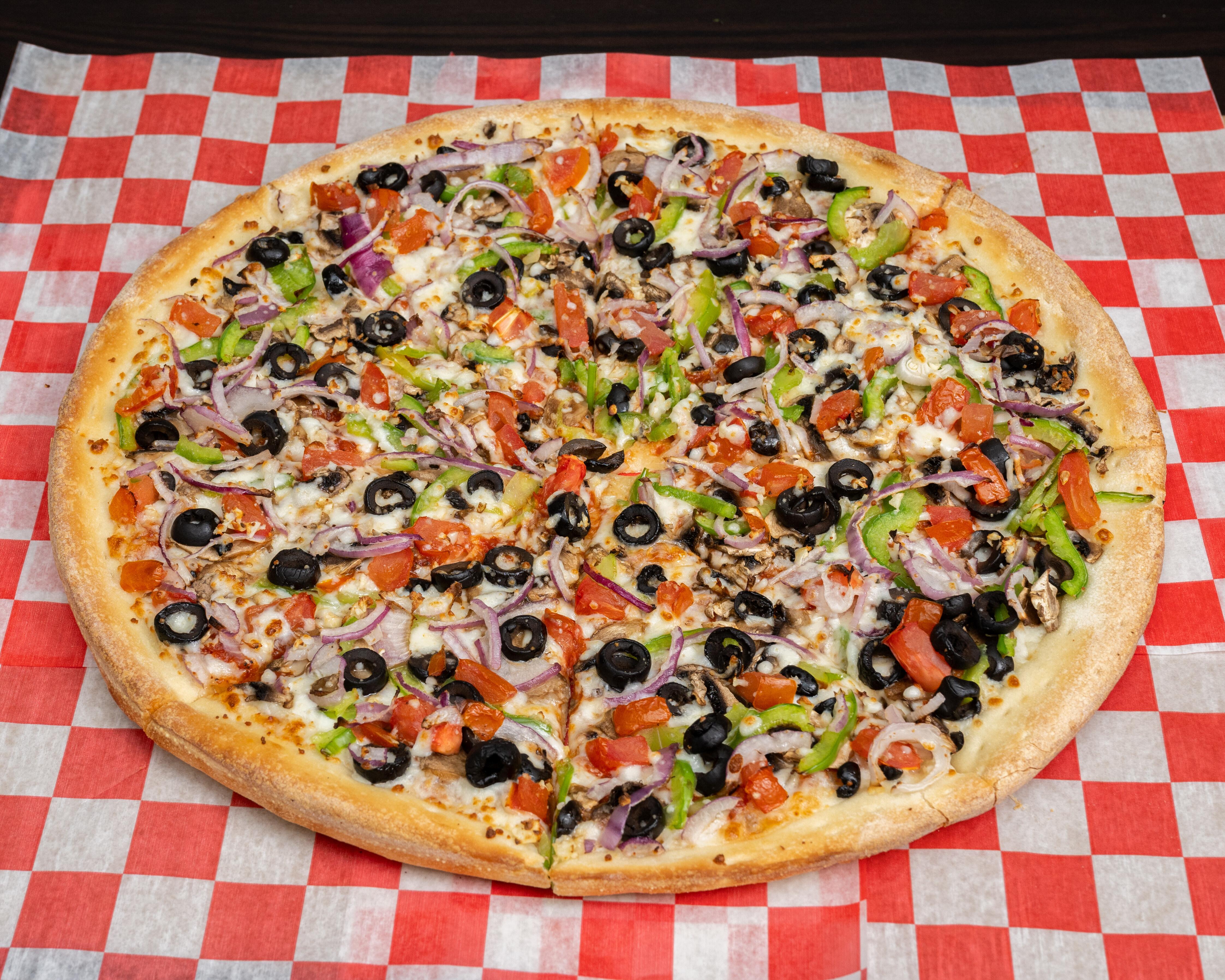 Large 16" All Veggie Pizza.