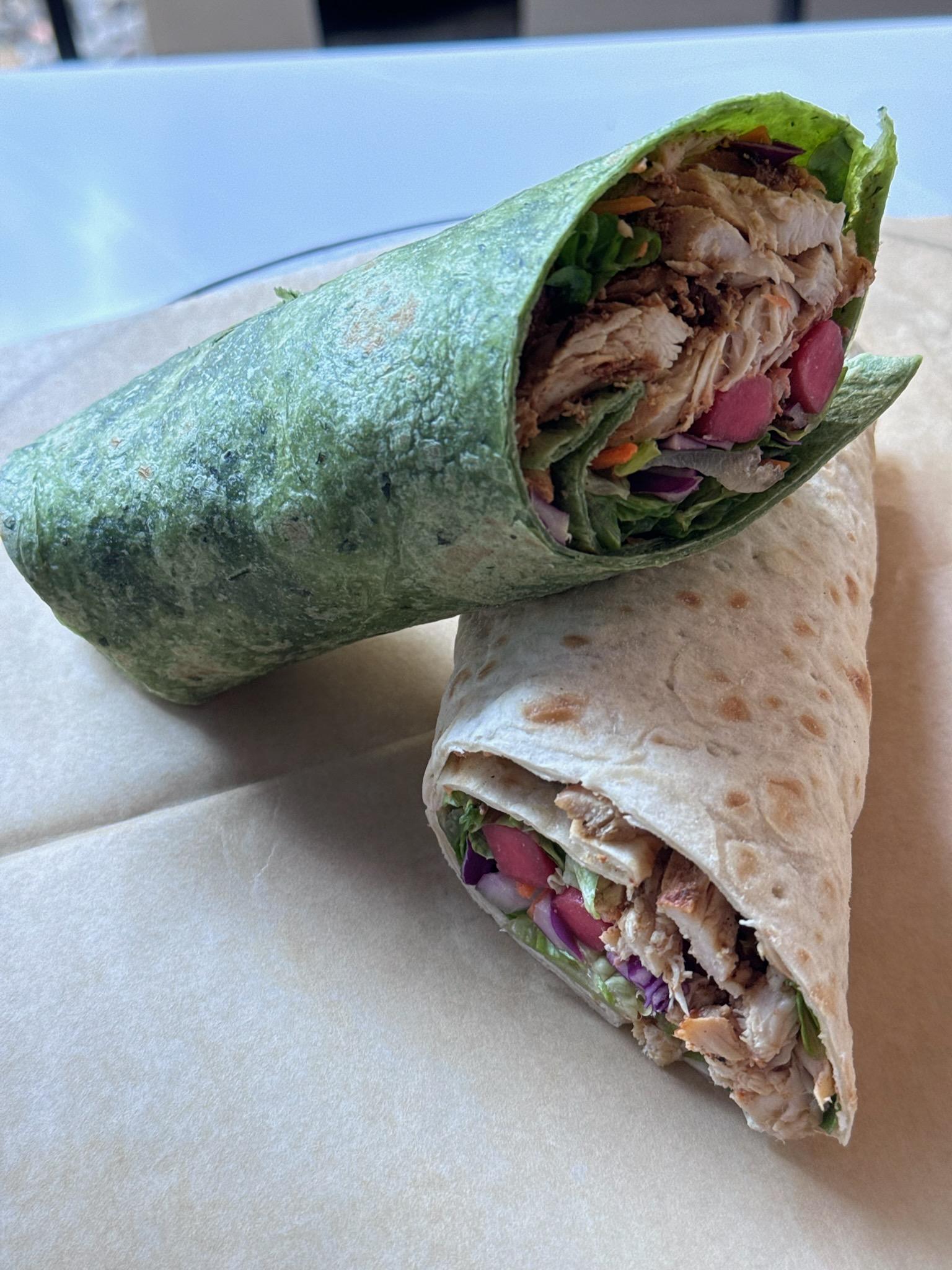 Assorted Shawarma Laffa Wraps.