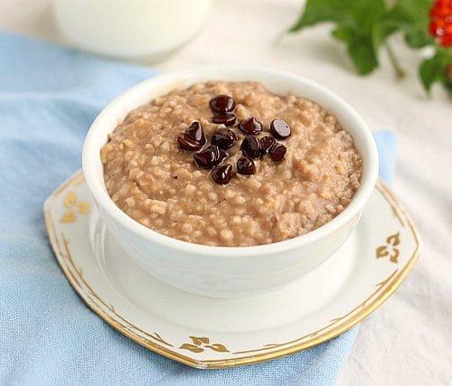 Hot Oatmeal Bowl served with Milk.