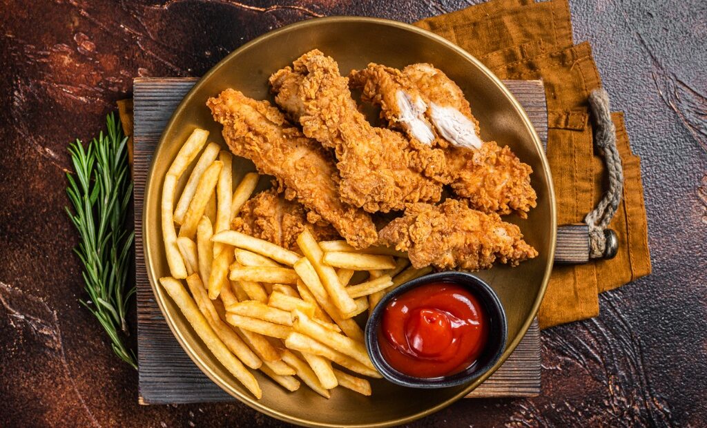 Strips And Fries.