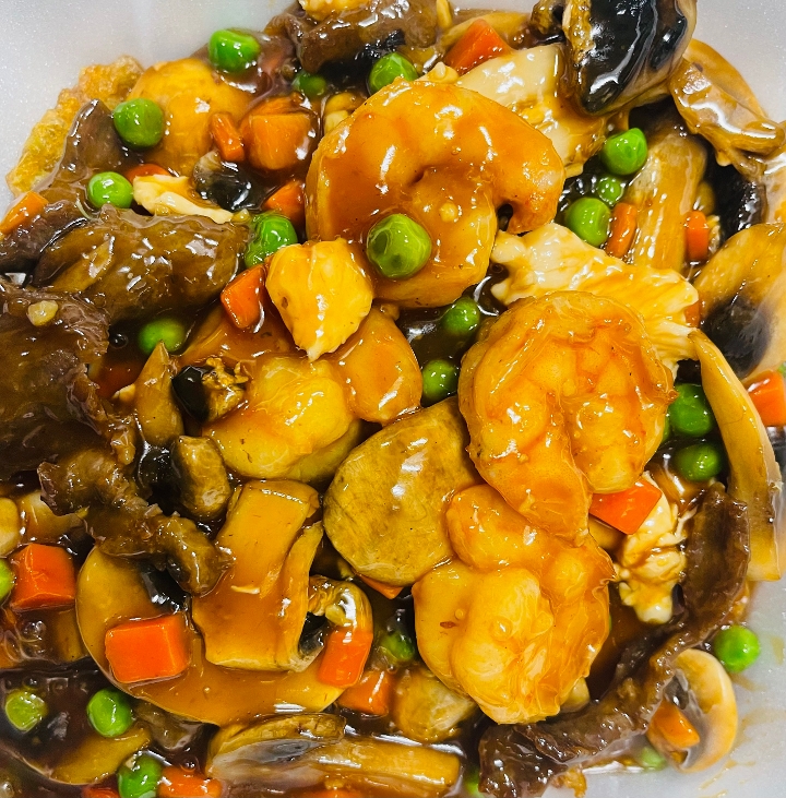 Combination Egg Foo Young.