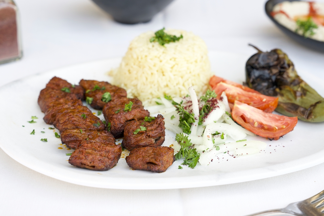 Beef Shish Kebab Plate.