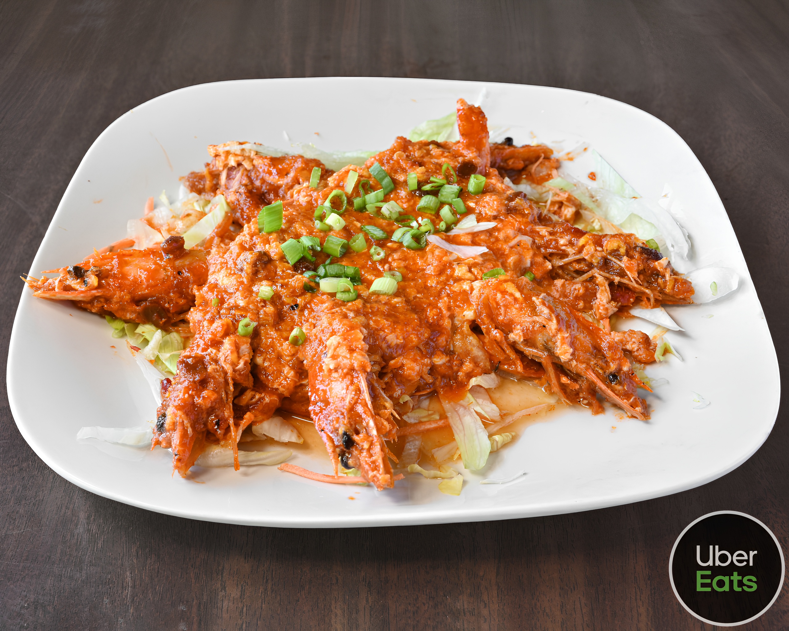 Singapore Chili Prawns.