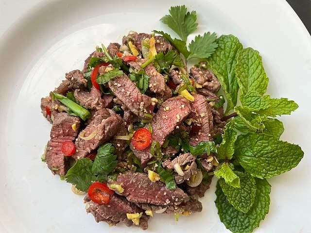 Spicy Beef Salad.