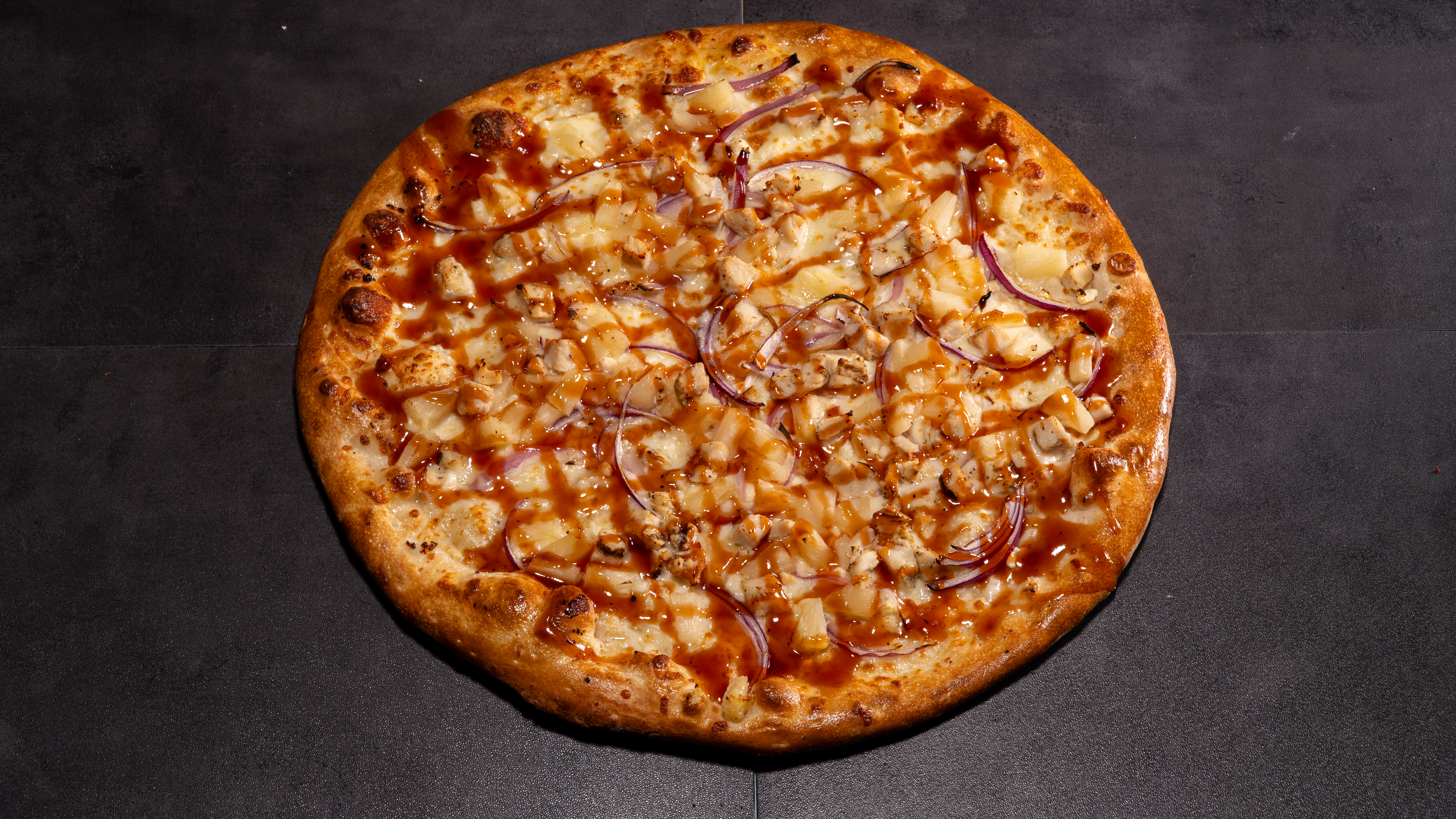 BBQ Chicken Pizza.