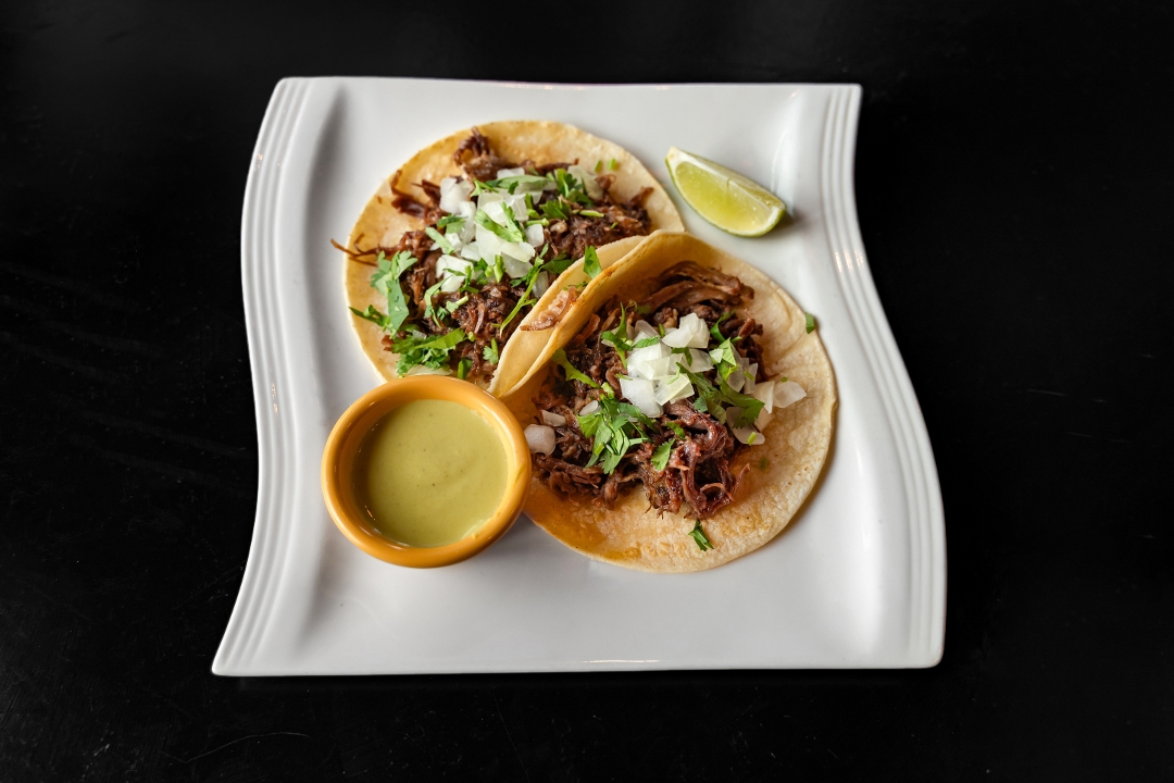 Beef Barbacoa Taco Plate.