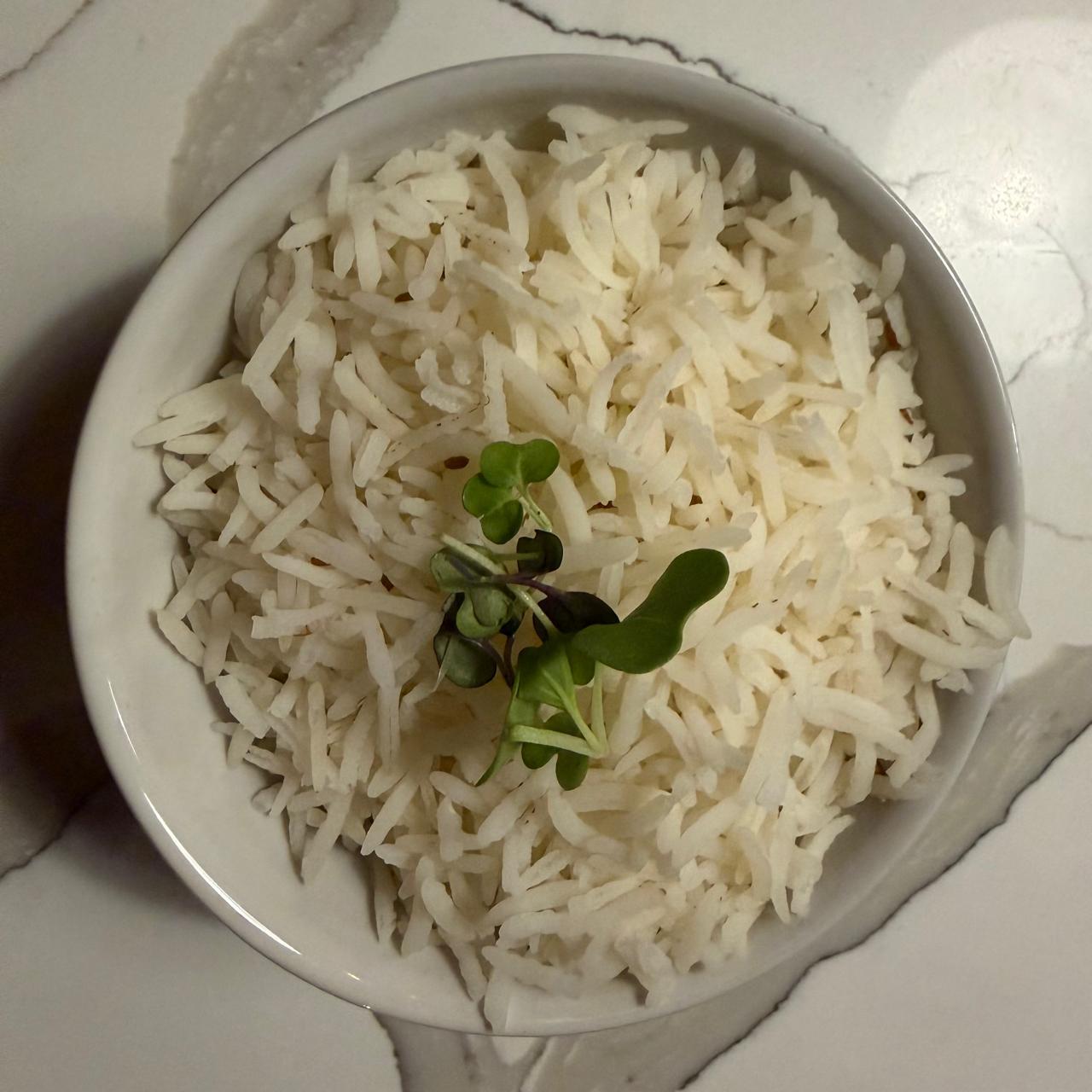 Jeera Rice (v, gf, d).