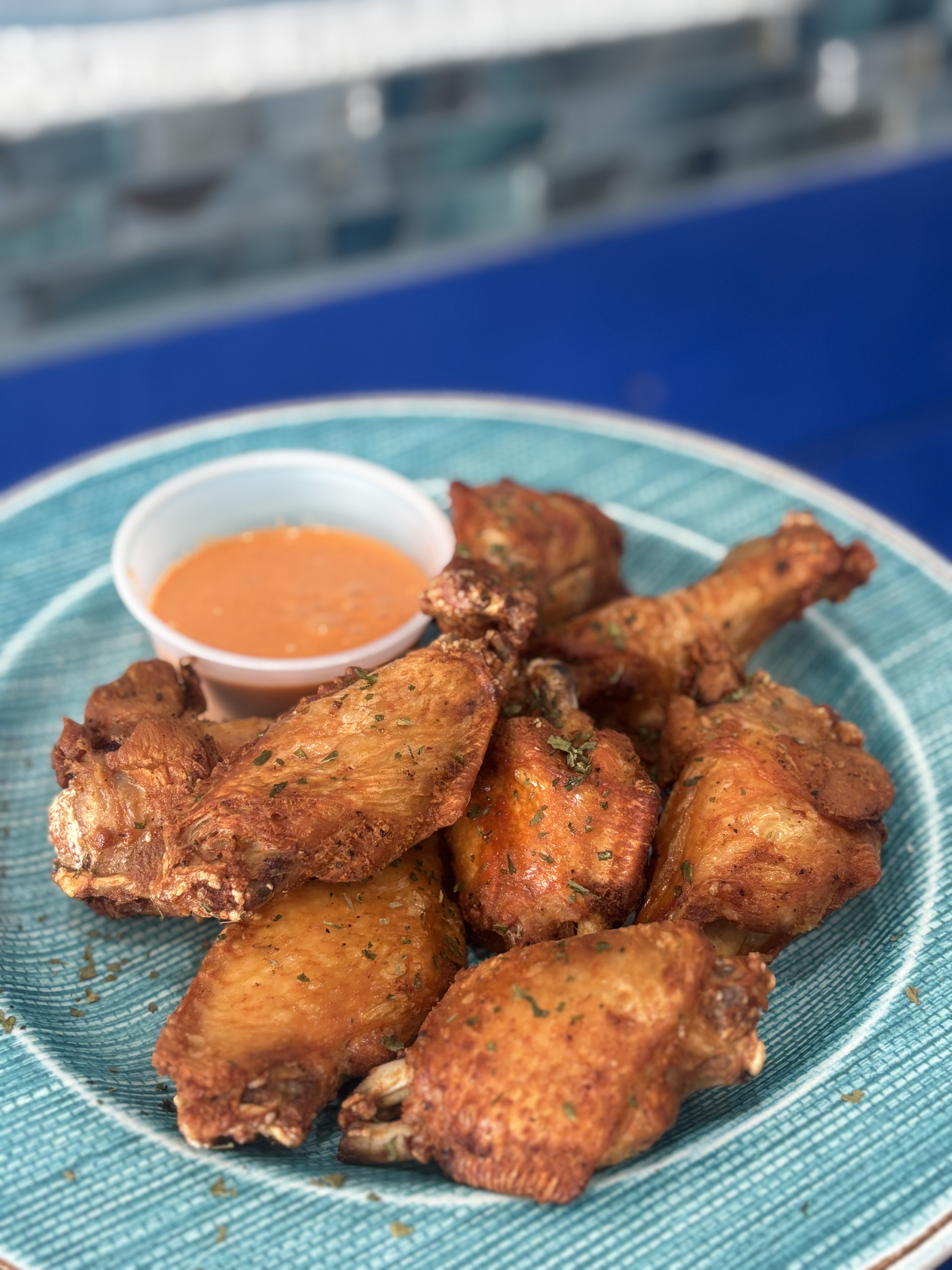 GREEK STYLE CHICKEN WINGS.