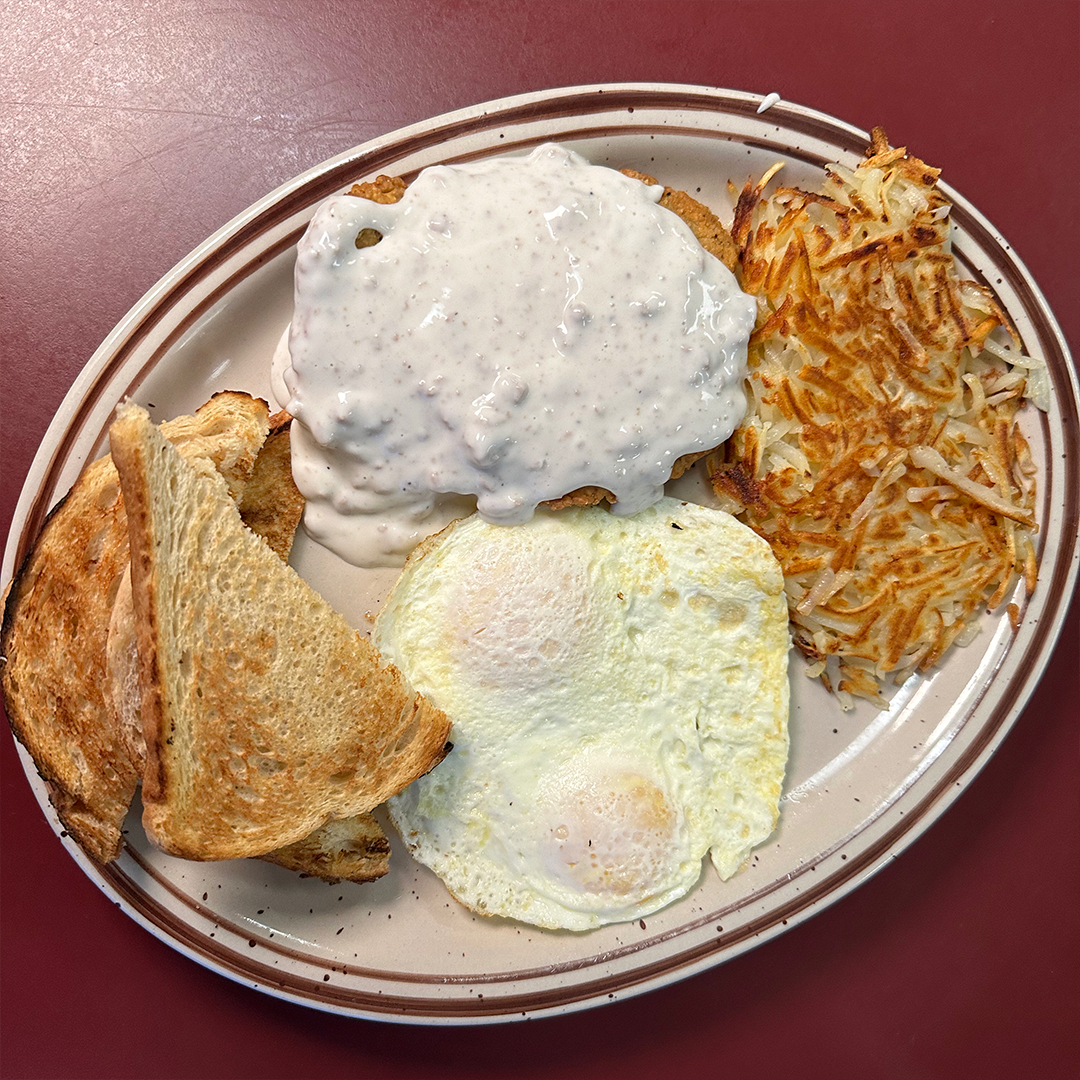 2 Eggs with Country Fried Steak